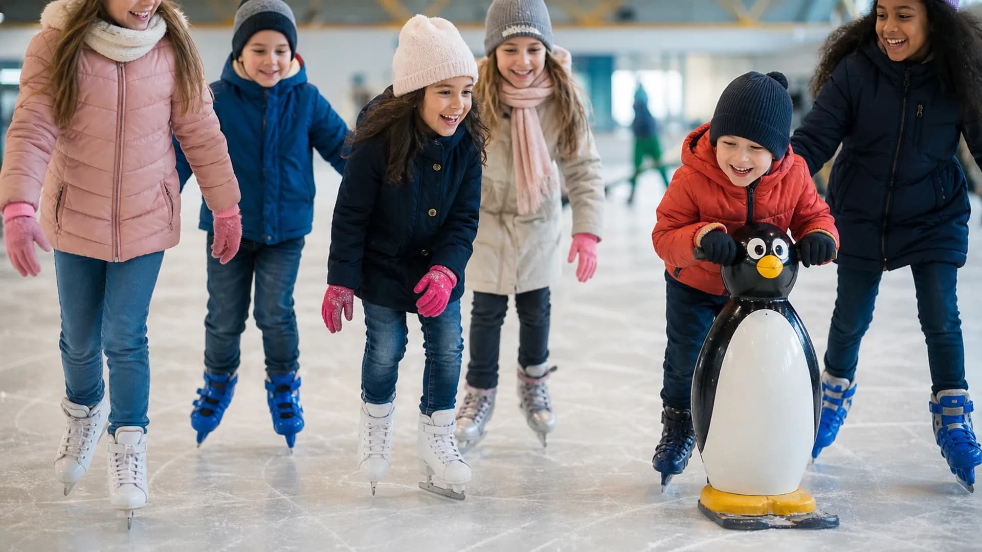 Kind beim Eislaufen in der alleato Arena